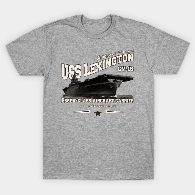 USS LEXINGTON CV-16 aircraft carrier veterans T-Shirt by comancha